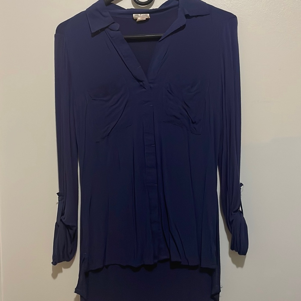 Converse button up top
